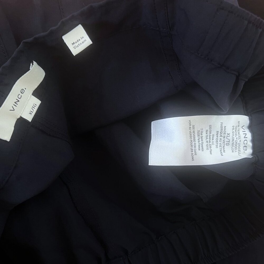 NWOT Vince High Rise Wide Leg Blue Elastic Waist Drawstring Utility Pant Size XL - Picture 8 of 11